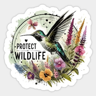 Hummingbird - Protect Wildlife Sticker